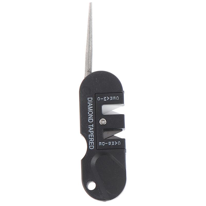 

4-in-1 Portable Multi-functional Tungsten Steel Knife Grinding Rod and Kitchen Knife Sharpening Tool S чорний