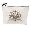 Travel Essentials Bag Cosmetic Teacher Theme Compact Toiletry Portable Zipper Close Storage for And Dressing Table Handbag Organizer