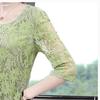 Women's Lace Shirt Top Seven Sleeve Summer Clothes Hollow Out Large Medium and Long Lace