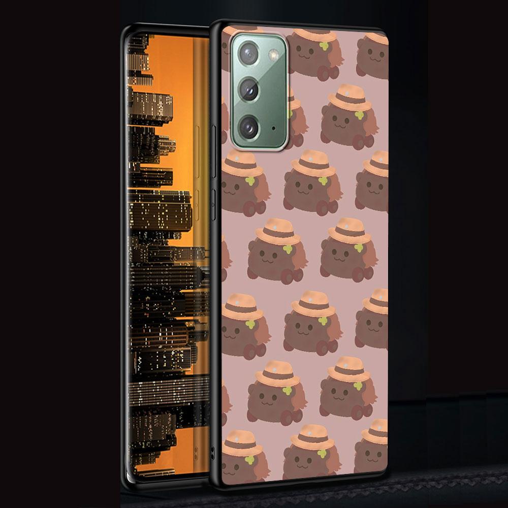 PUI PUI MOLCAR Cute Case for Samsung Galaxy Note 20 Ultra 8 10 Lite 9 TPU Phone Cover Note 10 Plus Black Soft Shell Funda Capa