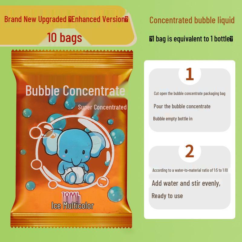 

Children s Colorful Bubble Refill for Camera and Gatling Bubble Machines 10 Concentrate Packs