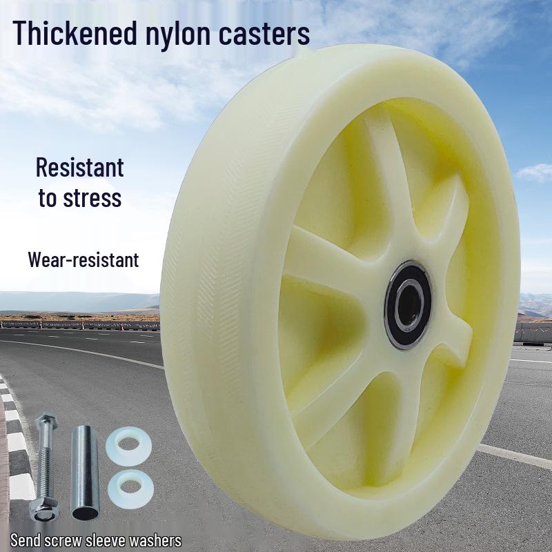 Durable Nylon Universal Casters for Trolleys - Sizes: 3", 4", 5", 6", 8"