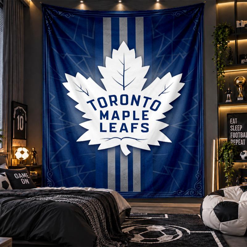 Wall Hanging Tapestry Toronto Maple Leafs Print Cloth for Living Room Bedroom Home Decor