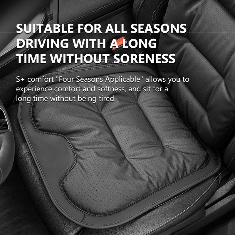 SEAMETAL Soft PU Leather Car Front Seat Cover Non-slip Velvet Front Rear Seat Cushion for All-Season 1pc