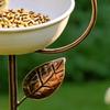 Yousheng Bird Feeder Garden Stake with Iron Bracket Deep Bowl Feeder Rust-Resistant Food And Water Holder for Courtyards And