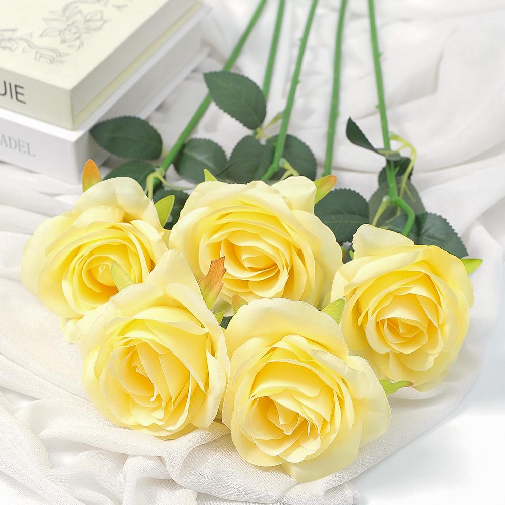 1/5/10Pcs Rose Artificial Flowers Bouquet 48cm Fake Flowers for Home Decor Garden Wedding Decoration DIY Vase Flower Arrangement