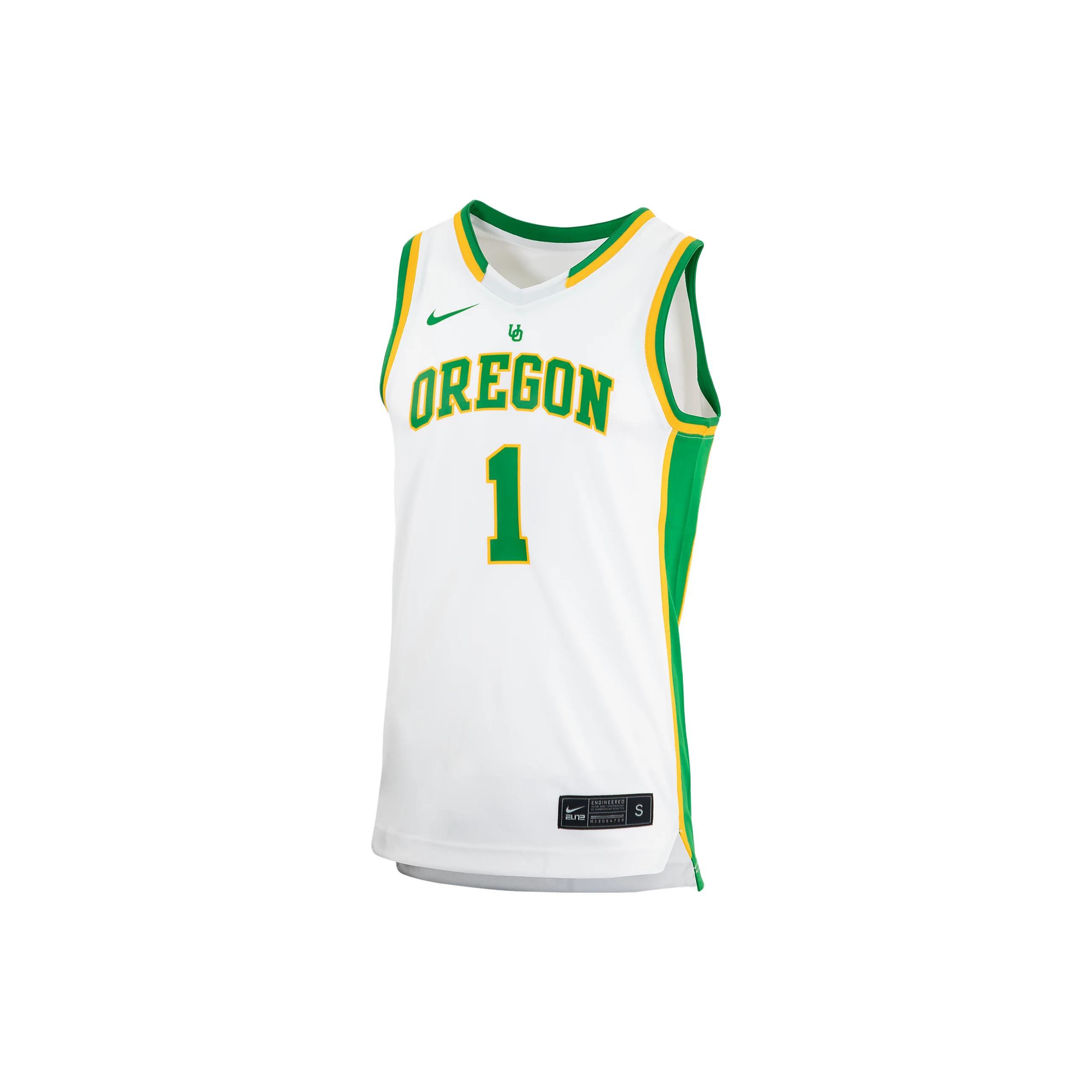 Nike College Oregon Basketball Jersey Men s White P32919J432-ORE L
