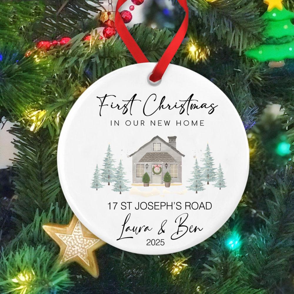 Personalised First Christmas in Our First Home Ornament Custom Address & Year New Home Keepsake Gift First Home 2025