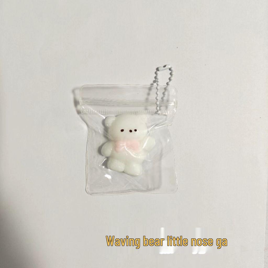 Transparentes Emoji Knödel Quetschspielzeug - Cartoon Mini Nase Relief