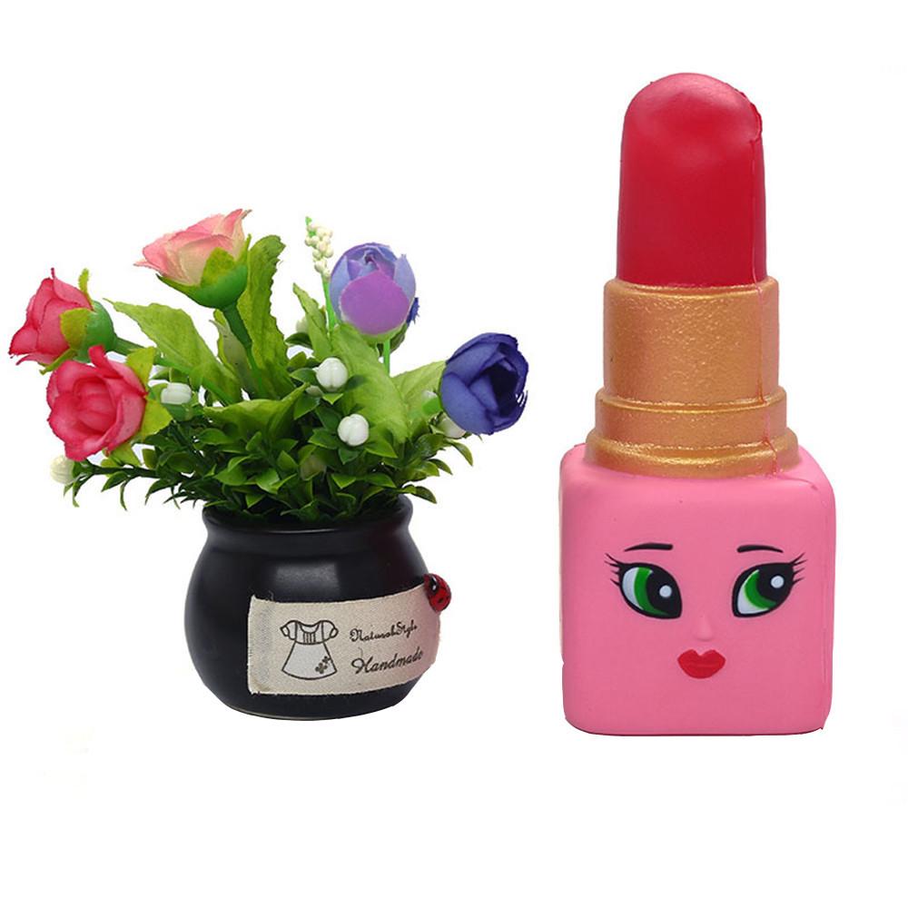 Hot Soft Beauty Lipstick Slow Rising Stress Toy