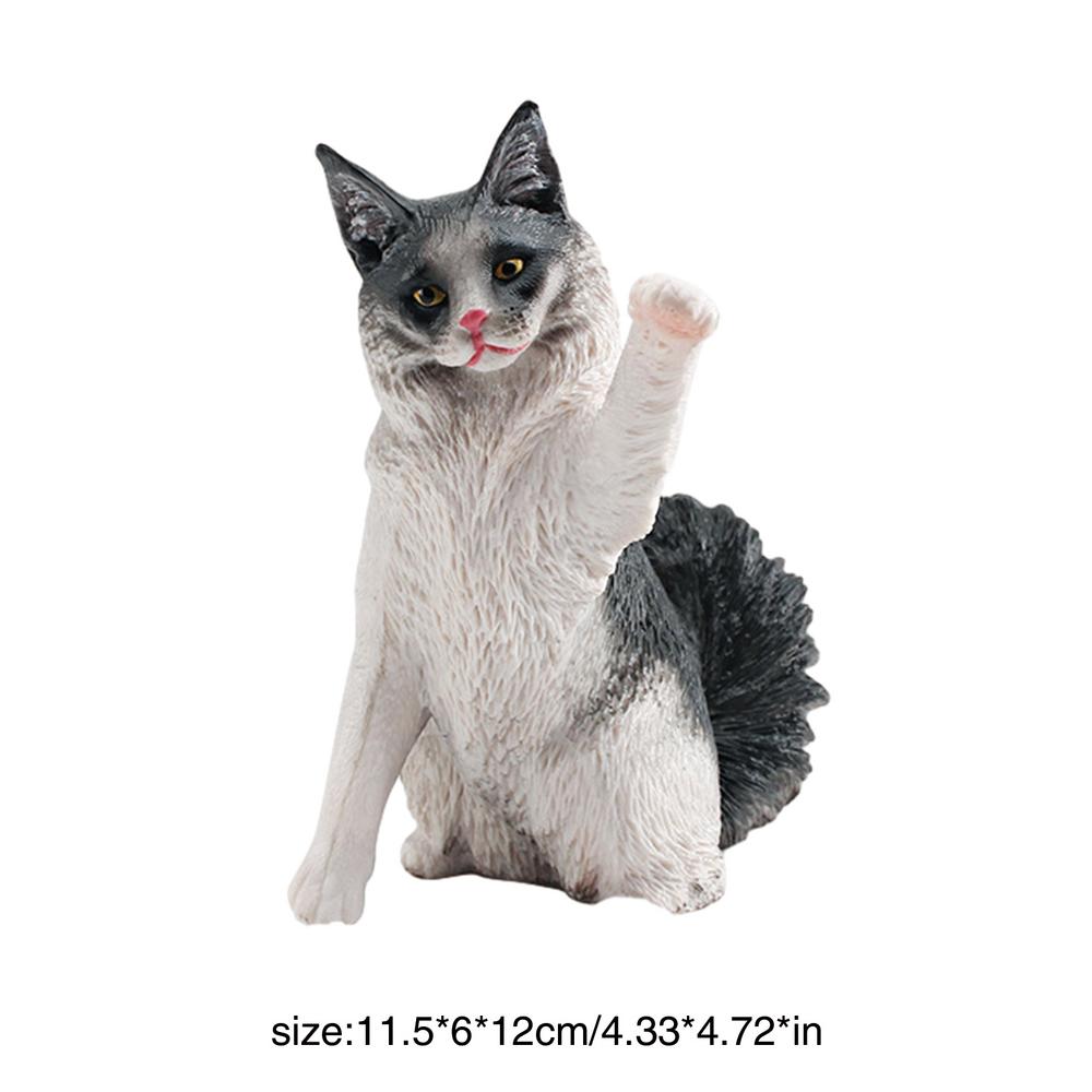 Katzenstatuen Heimdeko PVC Handgefertigt Solide Lebensechte Katzenfiguren Schreibtisch Katzenmodell Sofa Bücherregal Schreibtischornamente Gastgeschenke