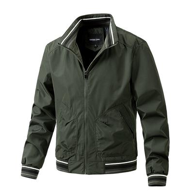 Thin Single-layer Jacket Stand-up Collar Jacket Men's Men's Spring and Autumn Slim-fitting Popular Business Men's Clothing