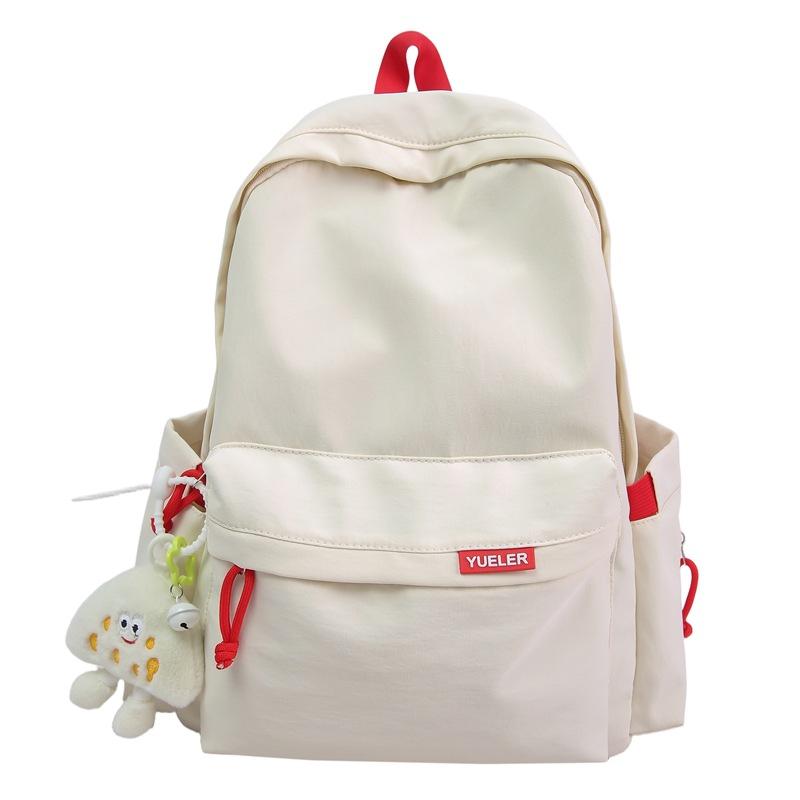 Sommer Neu Nylon Leichtgewicht Sport Reise Ins Große Kapazität Einfarbig Studenten Paar Rucksack