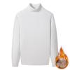 Men's Thickened Woolen High-Neck Sweater with Fleece Lining, Autumn/Winter Warm Base Layer, Rolled Collar Knitwear