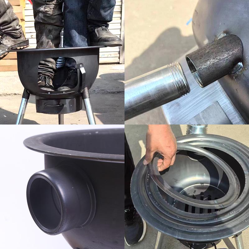 Portable Outdoor Firewood Stove with Threaded Round Legs - New Model