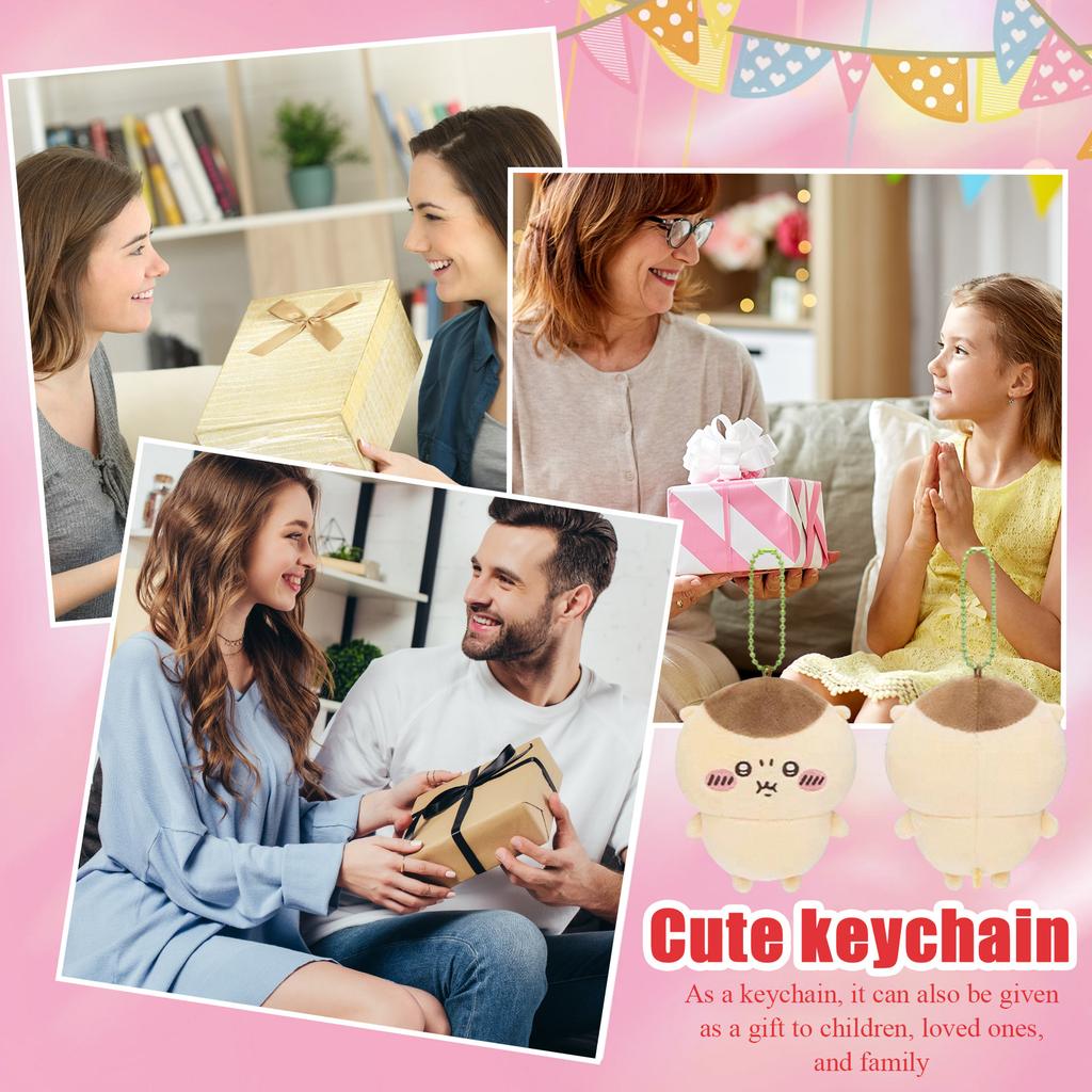 Tecknad Söt Docka Plyschleksak Nyckelring Liten Hänge