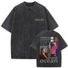 Washed Rapper Frank Vintage Oversized T Shirts Men Ocean Hip Hop Trend T Shirt Blond Pop Music Tshirts Male Fashion Streetwear