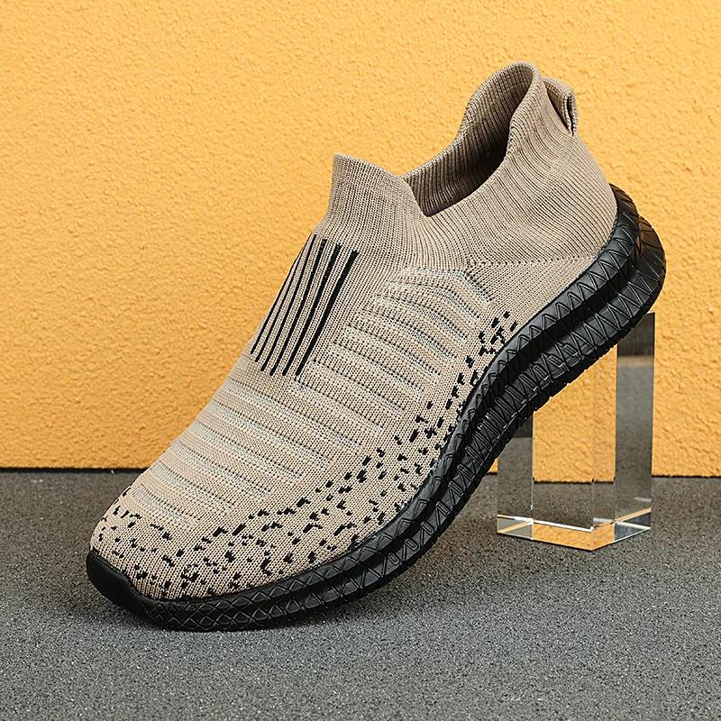 Atmungsaktive Herren Freizeitschuhe Leichte Outdoor Herren Wanderschuhe Rutschfeste Herren Sneaker Slipper Flats Vulkanisierte Schuhe