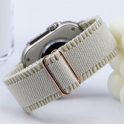 Elastic Nylon Strap for Apple Watch Band 49mm 45mm 44mm 42 Loop Belt for Iwatch Series Ultra 8 7 6 SE 5 4 40mm 41mm 38 Bracelet