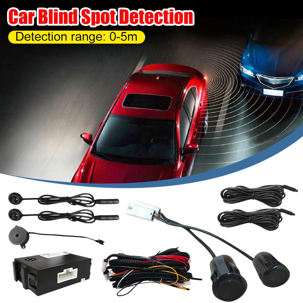 Car Blind Spot Detection IP67 Waterproof Radar Detection Set Assist Lane Changing Blind Spot Sensor Ultrasonic Radar Monitor Kit