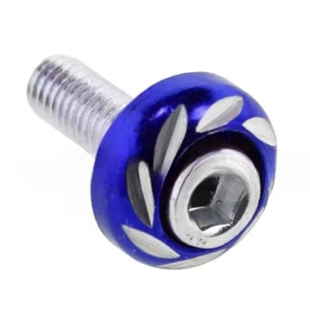2 Pack Aluminum License Plate Screws for Motorcycle Frame Fixing Bolts
