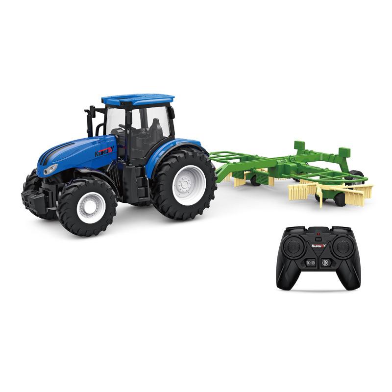 Alloy Remote Control Farmer Tractor Simulation Engineering Vehicle Electric Toy Farm Transport Vehicle 2.4G Remote Contro Vehicl