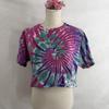 Tie dye single stitch cropped t-shirt vintage 90s
