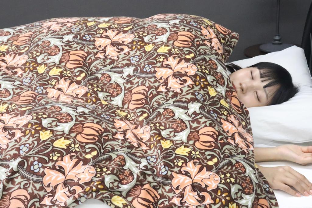 Romance Kosugi Warm Duvet Cover Double Long x 210 cotton brown with pile part that is gentle on the skin (190 cm) 100%