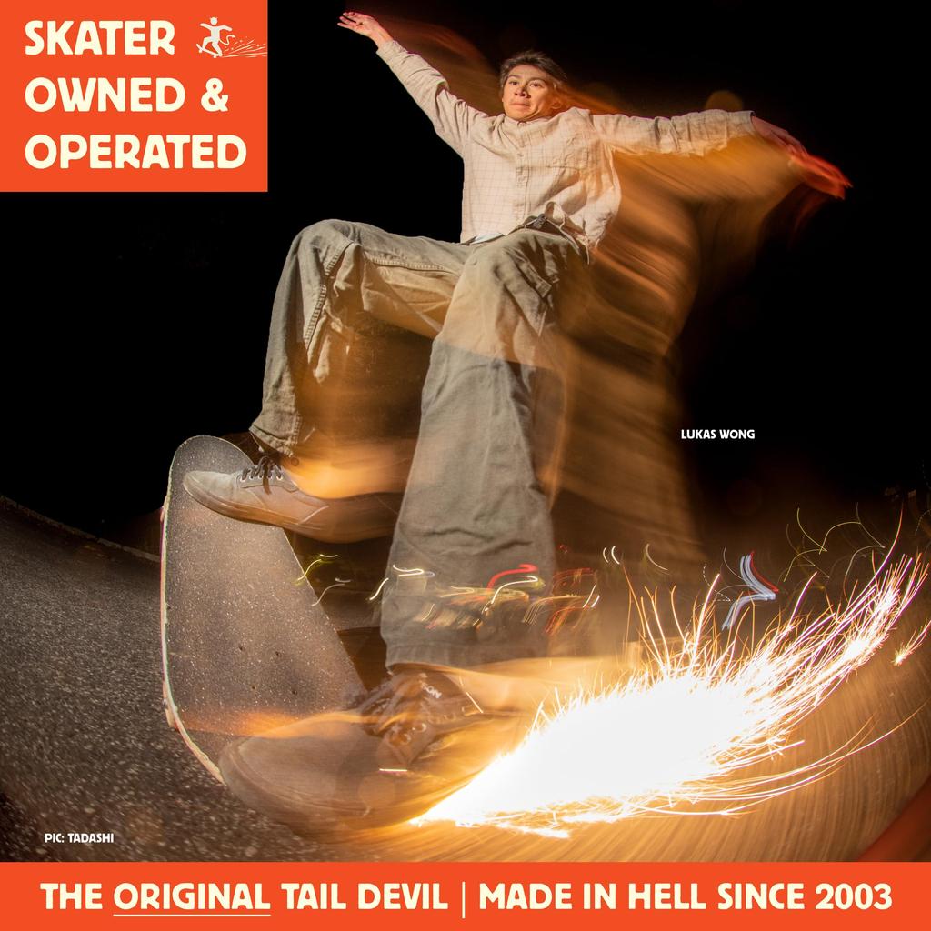 TAIL DEVIL Skateboard Tail Parts (Red)