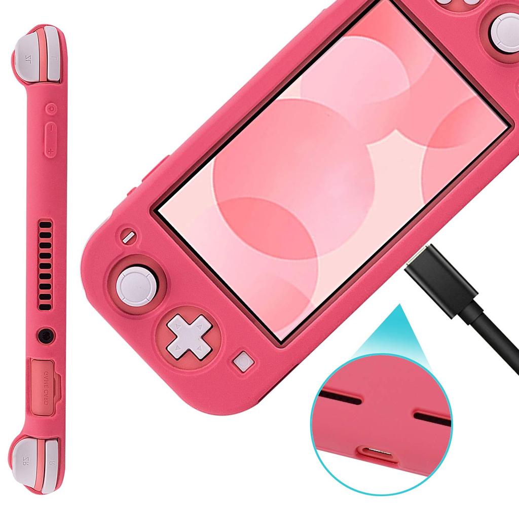 Switch Lite Měkký silikonový Plný Speciální Tenký a pohodlný Snadno voděodolný a Stojan 4 Páčky Obsahuje Ochranné sklo Pouzdro, Kryt,