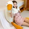 Big white goose throw pillow plush toy bed girl sleeping pinch legs lazy rag doll birthday gift doll