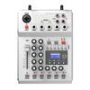 Wireless KTV Mixer Microphone Mono Audio Mixing Input 48V Phantom Power 2 Microphone For KTV F-12T-USB New