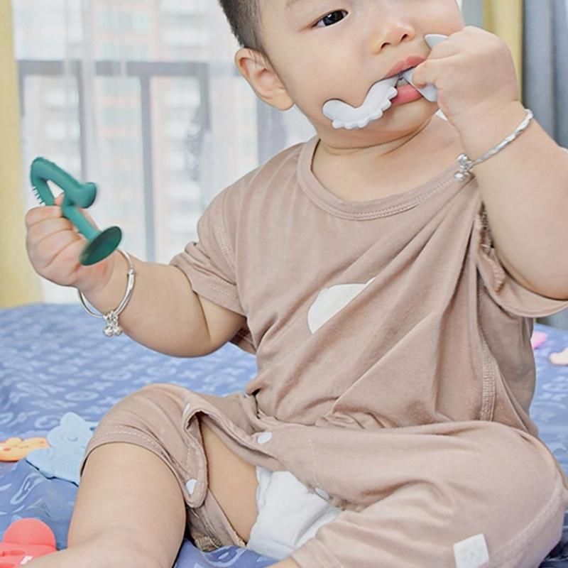Safe & Non Toxic Silicone Teether Chewable Teething Toy with 26 Letters Cognitive Development for Infants for Boys Girls