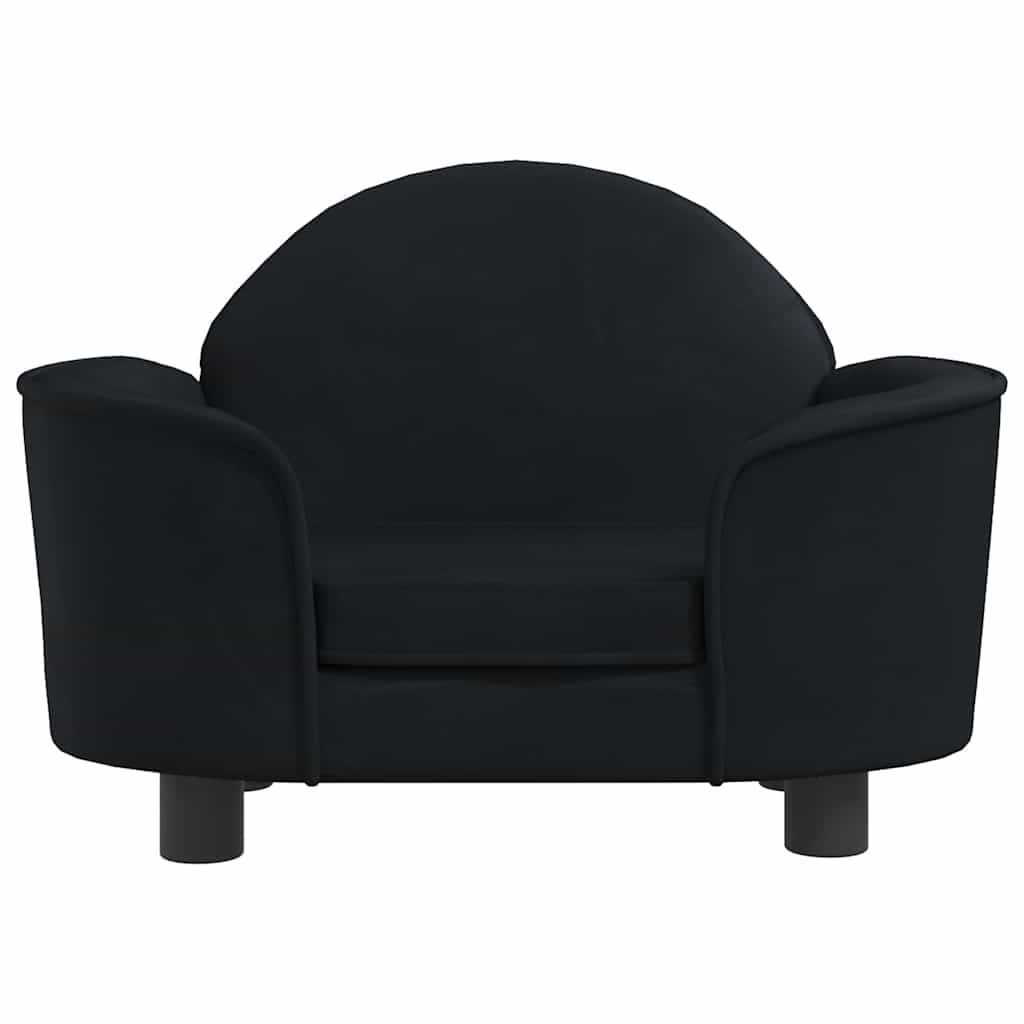 Dog Bed Black 66 x 40 x 45 cm Velvet
