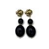European and American stainless steel large pendant earrings, retro acrylic fashion earrings, small fish stone high-end jewelry