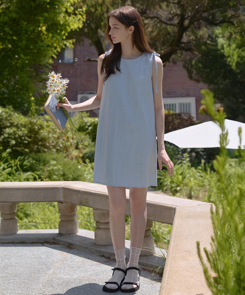 Teuwi Harper Shirred Ribbon Dress
