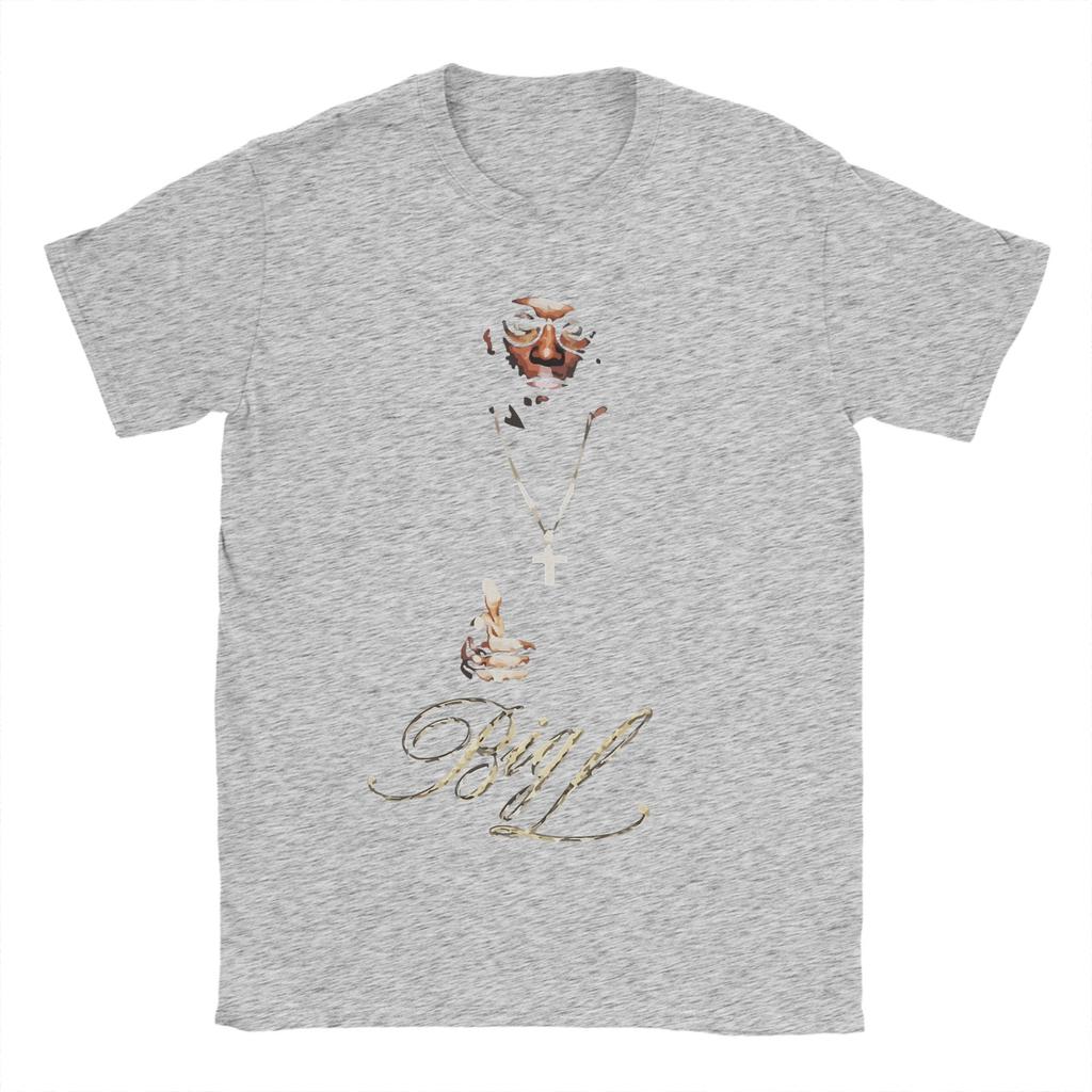 Men Big L T Shirt  100% Cotton Clothes Unique Short Sleeve Crewneck Tee Shirt New Arrival T-Shirts