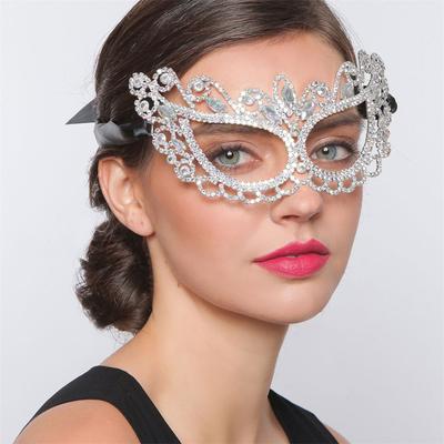 Personalizovaná diamantová oční maska, módní make-up, diamantové doplňky na obličej, maska