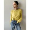2025 Spring Summer Hollow Knit Sweater For Women Soft Loose Knit Long Sleeve Top European American Style Knitted Sweater Women's Fashion Casual Wear