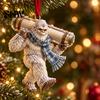 Festive Cash Holder for Holidays Big Foot Money Cash, 2D Acrylic Sasquatch Gift Fun Christmas Family Ornament, Clear Xmas Tree Hanging Decoration