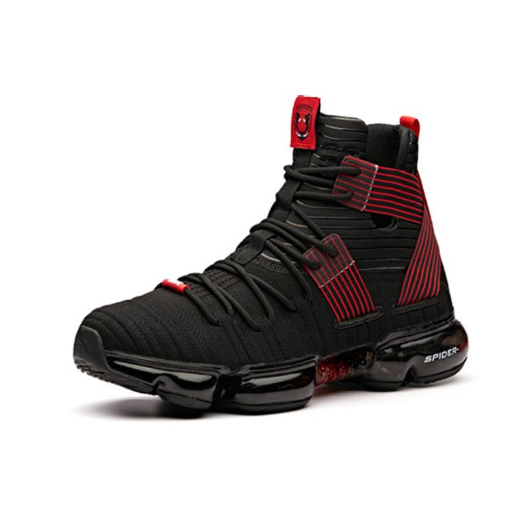 New Anta SEEED Slip Resistant, Abrasion Resistant, Lightweight High top Performance Basketball Shoes Men's Black Red 91831139-8