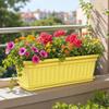 Plastic Rectangular Flower Pot With Tray Vegetable Planting Container Quality Plant Pot  Home