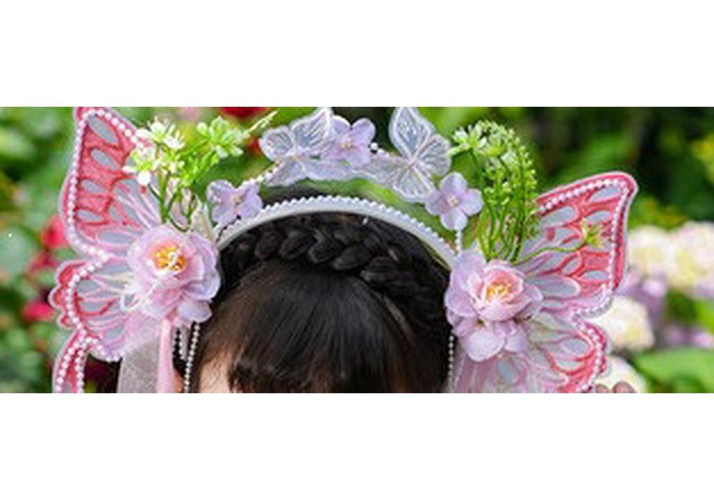 Girls' Pink Lolita Princess Dress - Summer Floral Birthday Gown