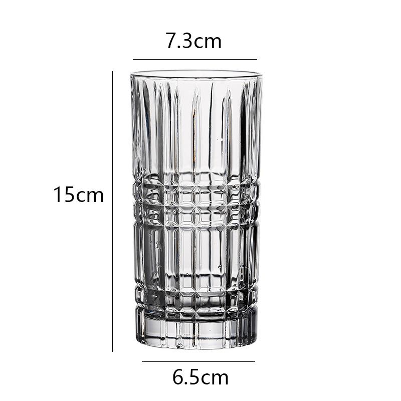 300ml/380ml Collin Gläser Gravierte Glas Cocktailgläser Tasse Gerade Mojito Saftgläser Becher Barzubehör Kaffeetasse Glas