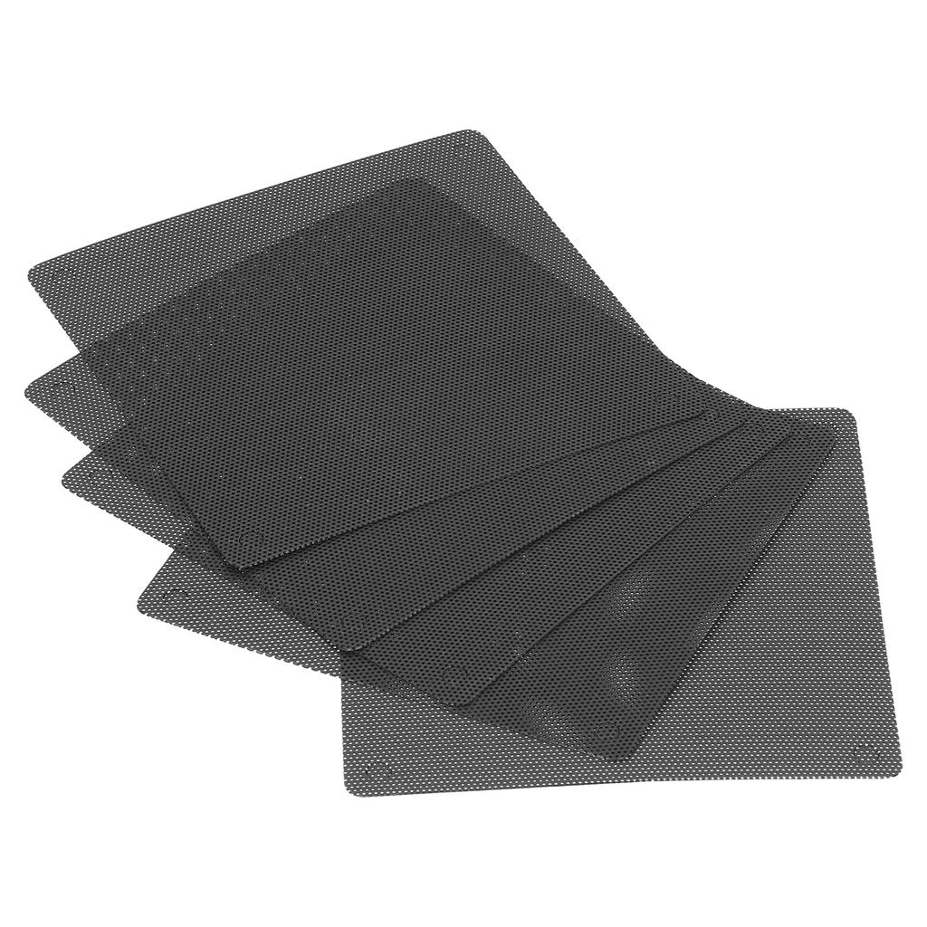 5pcs 12cm Computer Fan Cover PC Computer Laptop PVC DustProof Fan Dust Filter Black