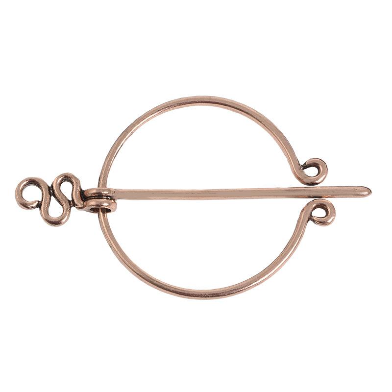 2025 Mode Vintage Broche Viking Brons Holle Riemgesp Spiraal Broche Mantelprikker Sluiting Broches Retro Middeleeuwse Noorse Sieraden
