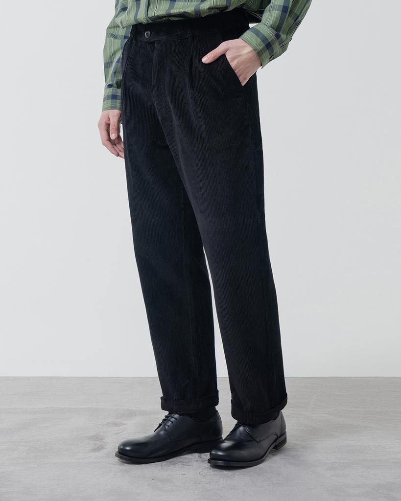 Dimiteulibeullaeg Corduroy Fatigue Pants_Black