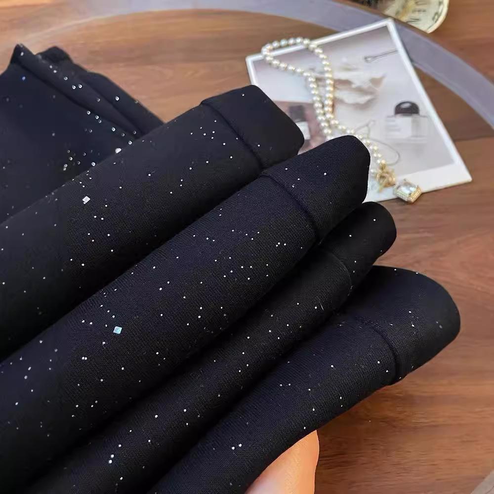 Glittering Star-filled Wide-leg Pants for Women In Summer New High-waist Straight Floor-moving Informal Sports Long-length Pants for Women