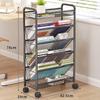 Milin Mobile 5-Tier Storage Bookshelf