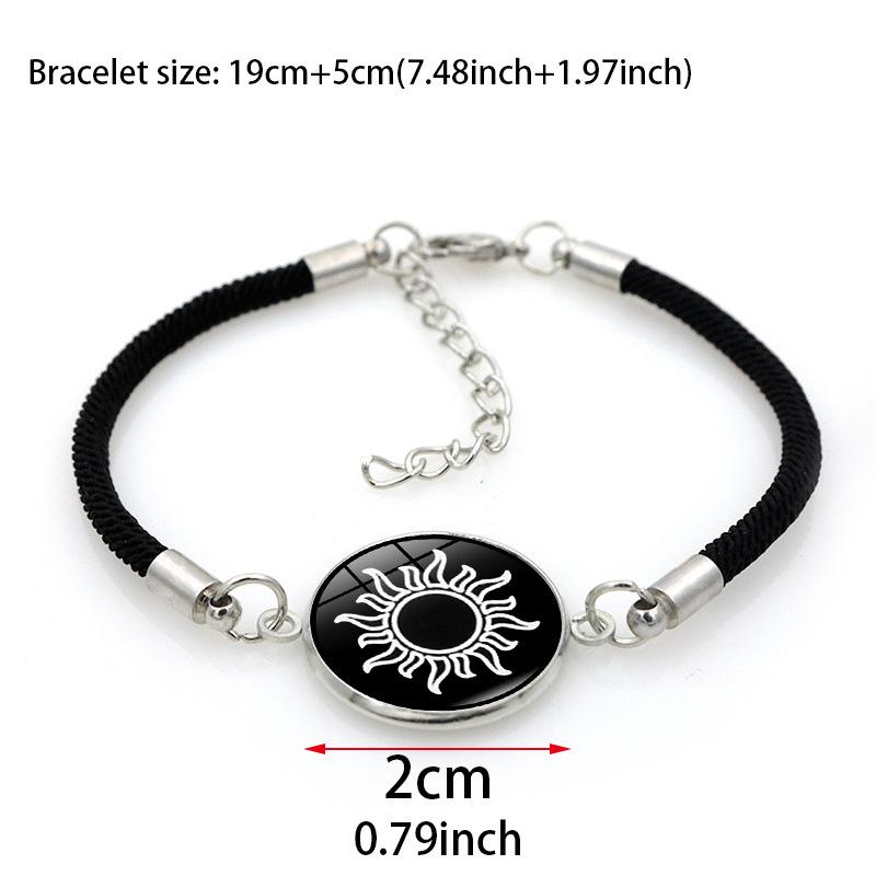 Sun Moon Lovers Glow In The Dark Braided Bracelet Couple Matching Bracelets For Students Valentine's Day Gift